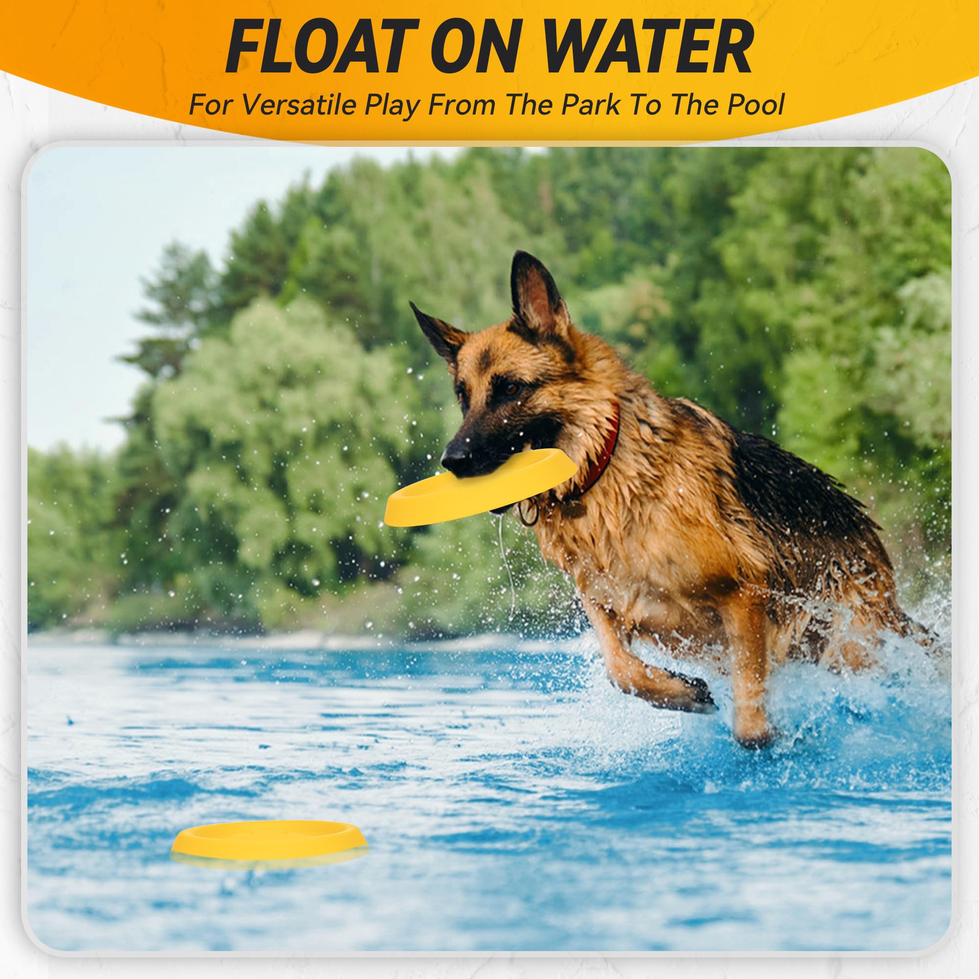 FUSOTO Dog Discs Toy bite-resistant EVA foam for durable play