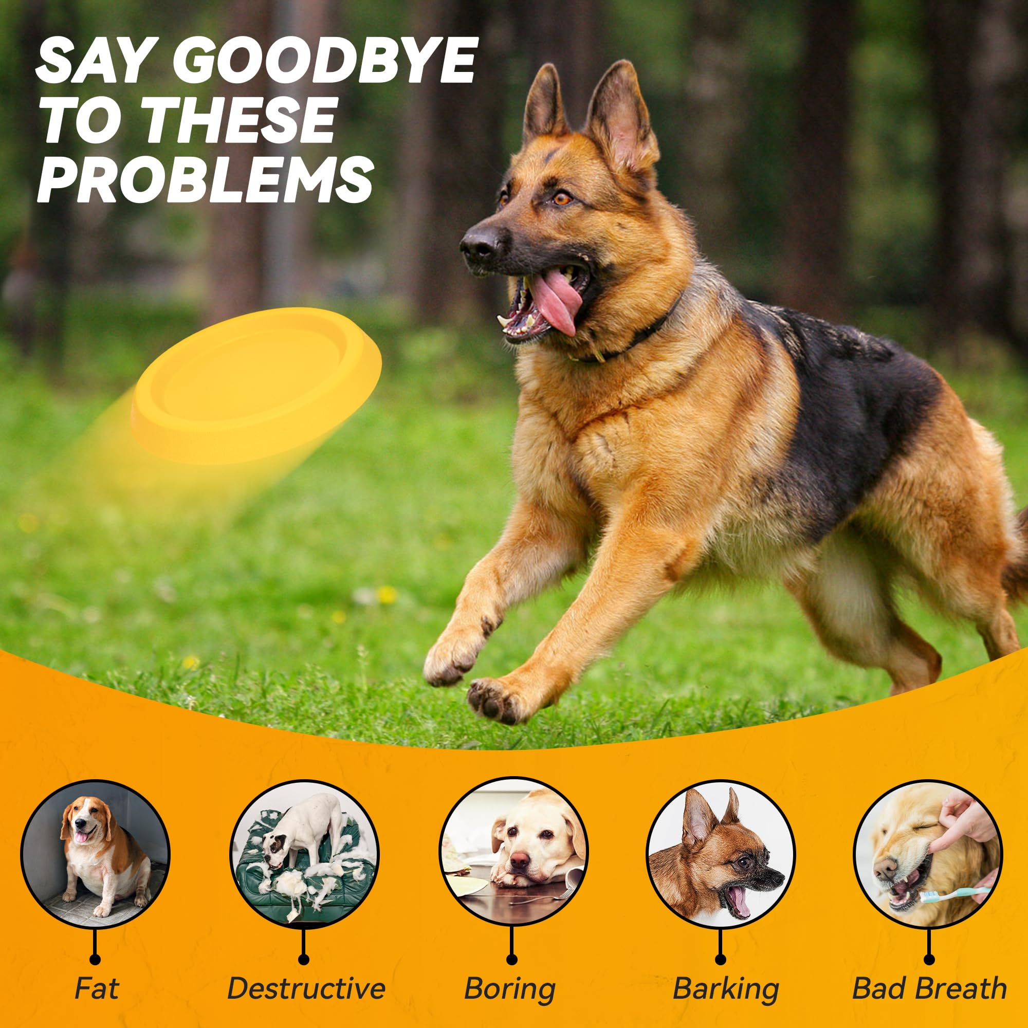 FUSOTO Dog Discs Toy ideal for medium-large breeds during training