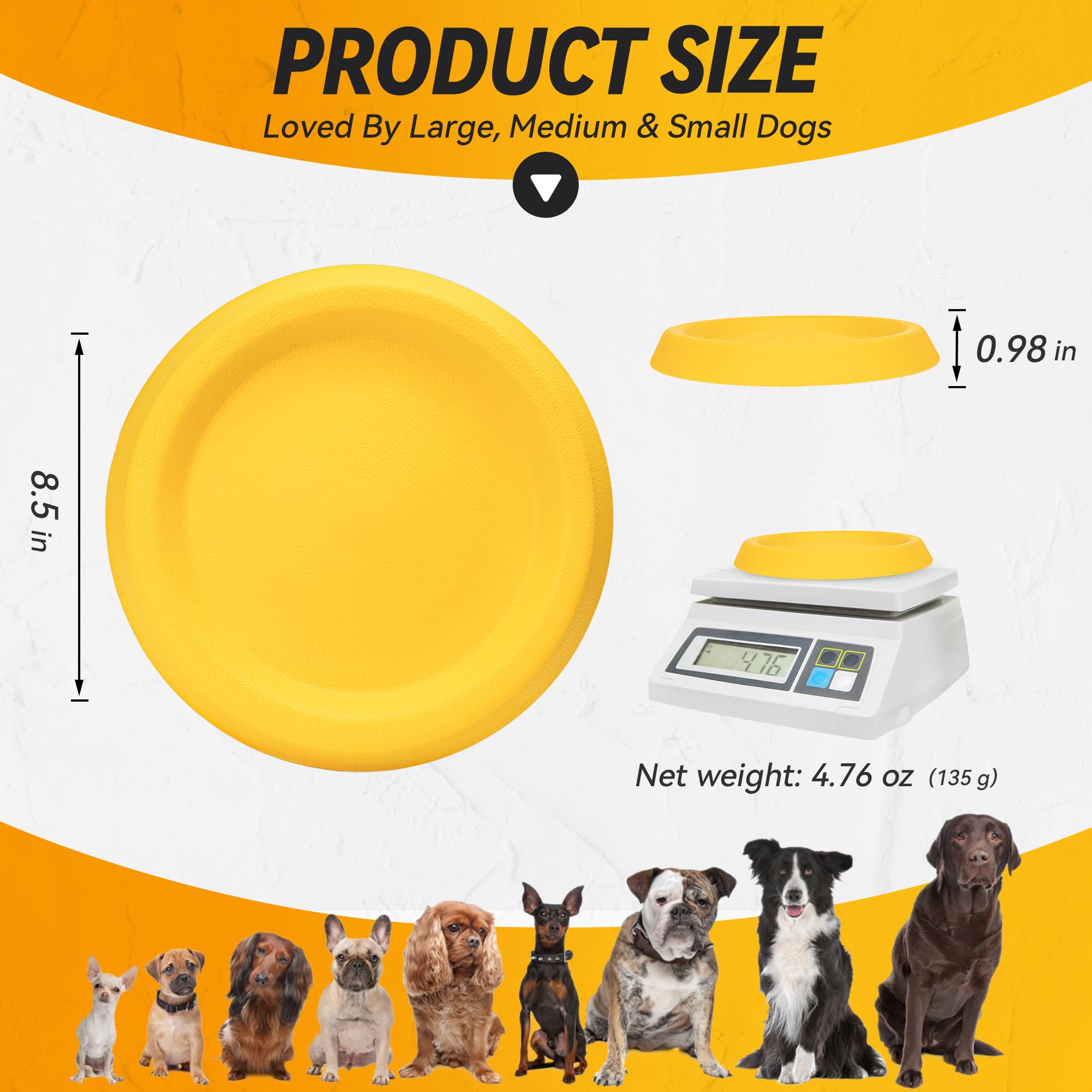 FUSOTO Dog Discs Toy land-and-water retrieval sessions
