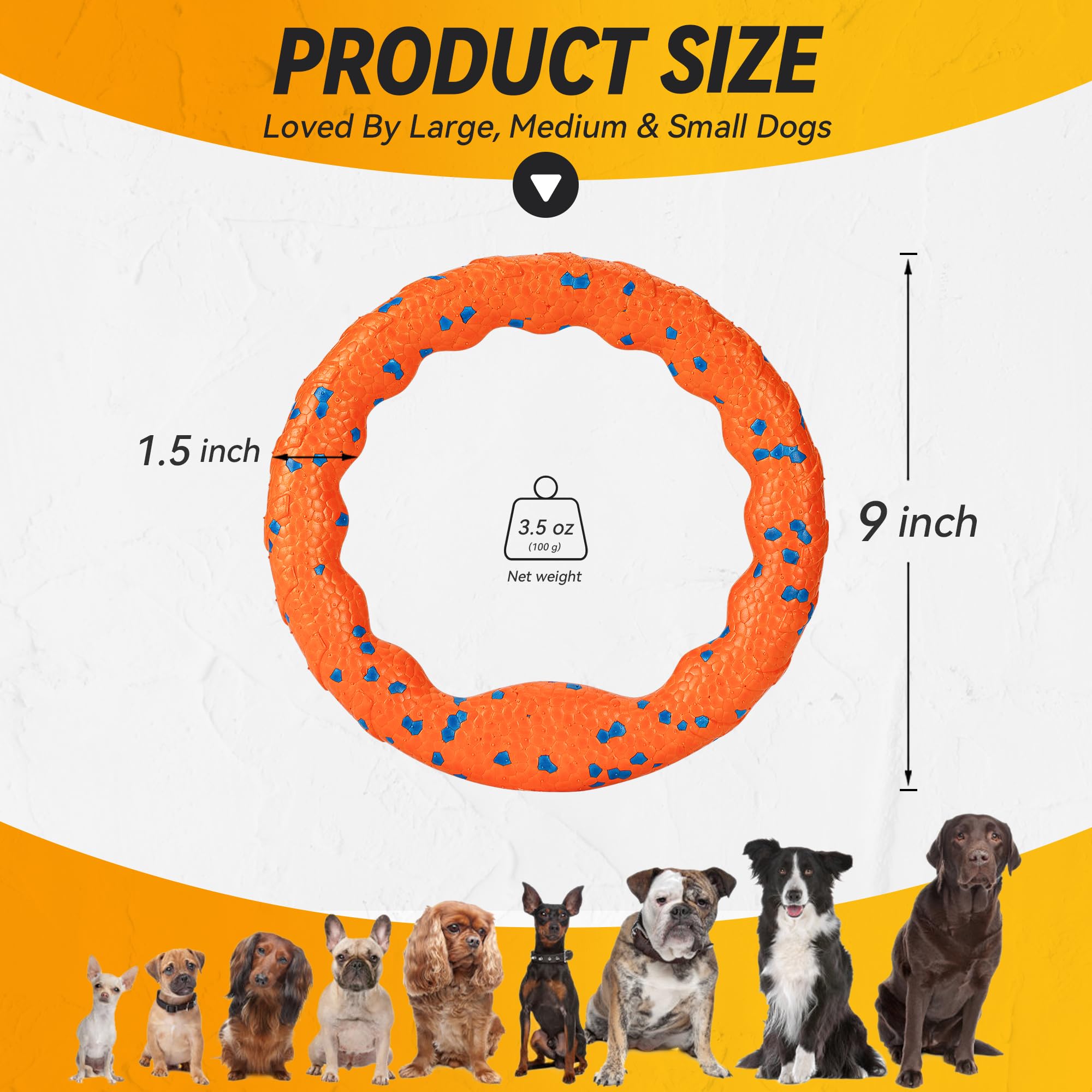 FUSOTO Ring Toy shows puncture resistance for tough chewers during tug play.
