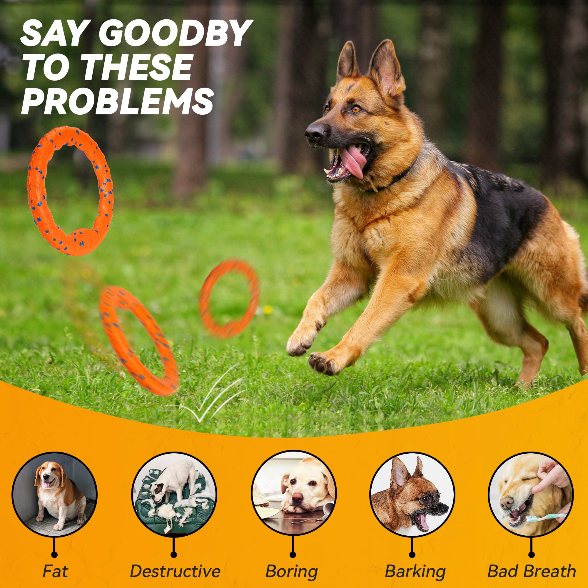 FUSOTO Dog Ring Toy using durable E-TPU material for tug sessions.