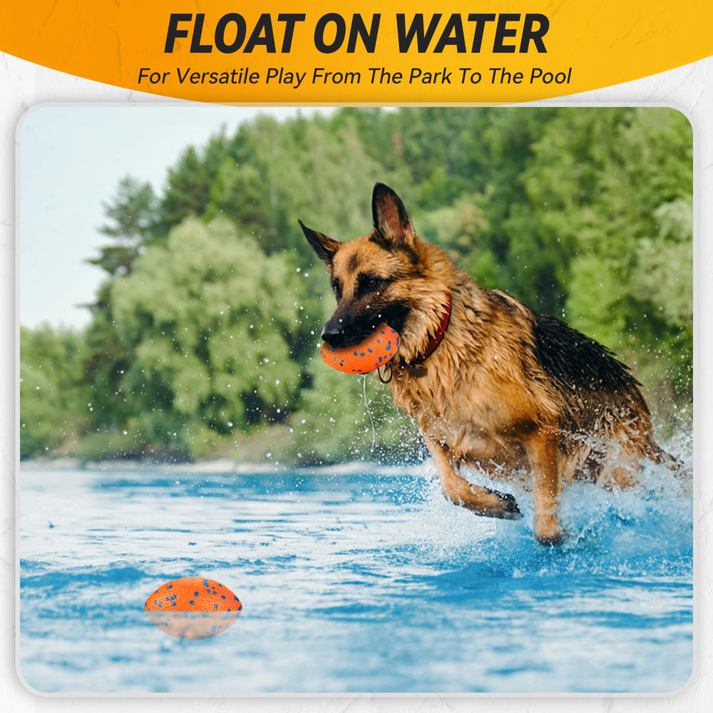 FUSOTO orange-blue football ball excites dogs during chase and training