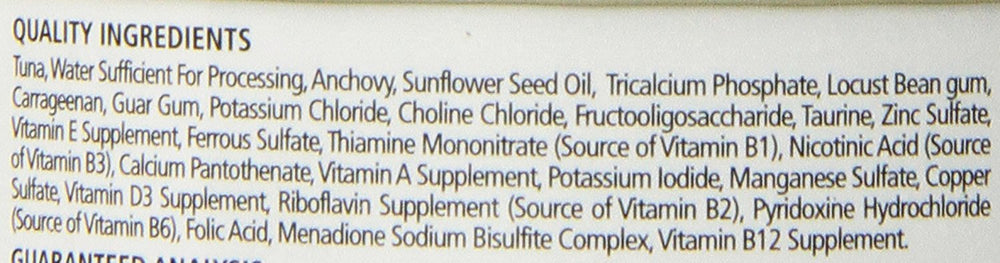 Grain-free Fussie Cat formula with DHA highlighted in packaging image.