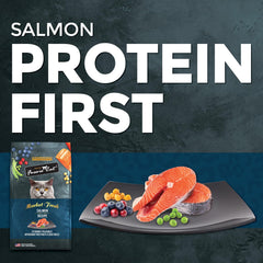 Fussie Cat Market Fresh Salmon Recipe kibble detail reveals crisp pieces
