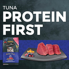 Fussie Cat Market Fresh Tuna close-up of real tuna as the first ingredient.