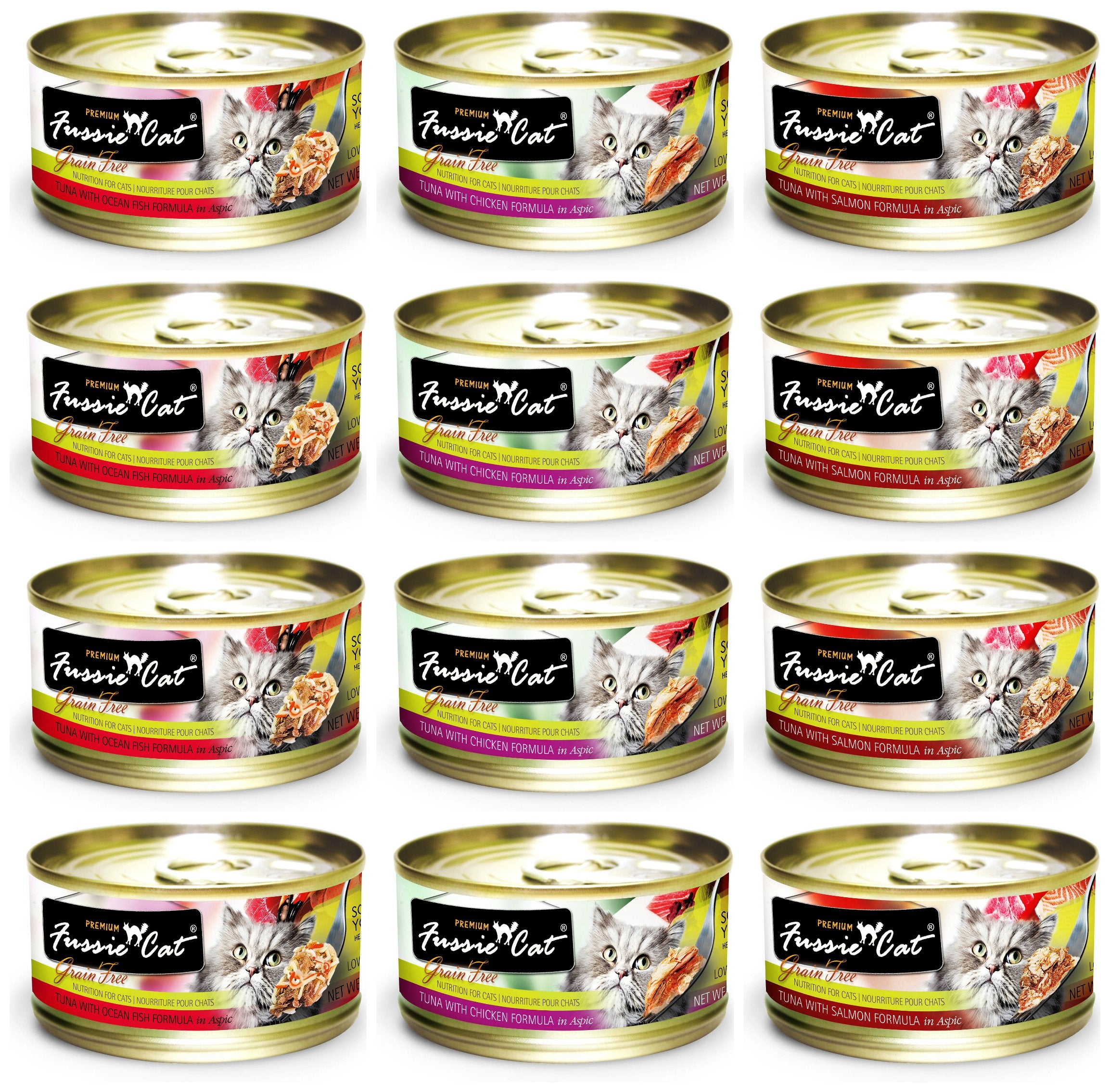 Fussie Cat tuna-chicken can reveals protein-packed chunks for meals
