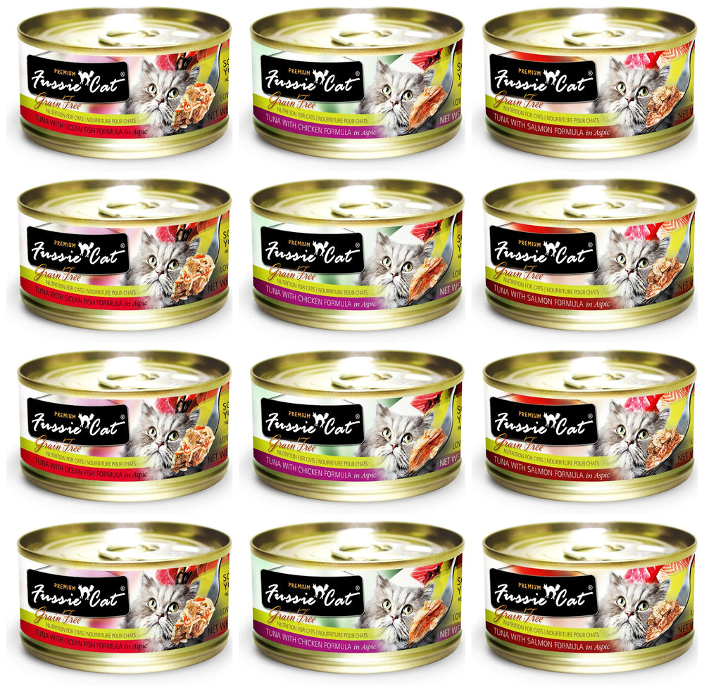 Fussie Cat tuna-chicken can reveals protein-packed chunks for meals