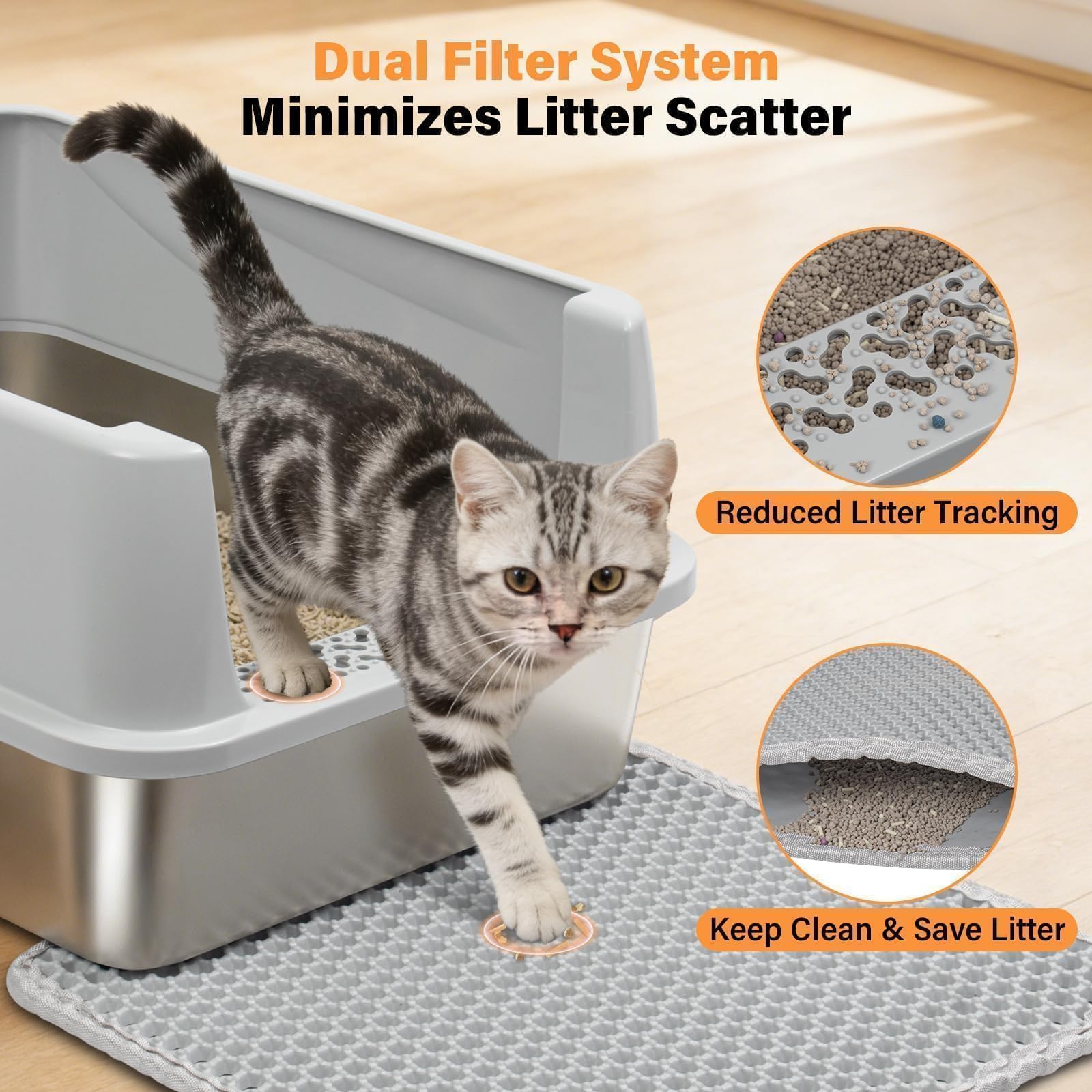 FUTAM non-stick surface enables fast scooping and cleaning