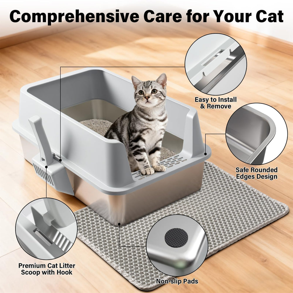 FUTAM included scoop and mat simplify litter maintenance and odor control.