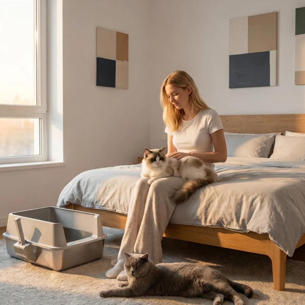FUTAM rounded edges ensure safe handling for you and your cat.