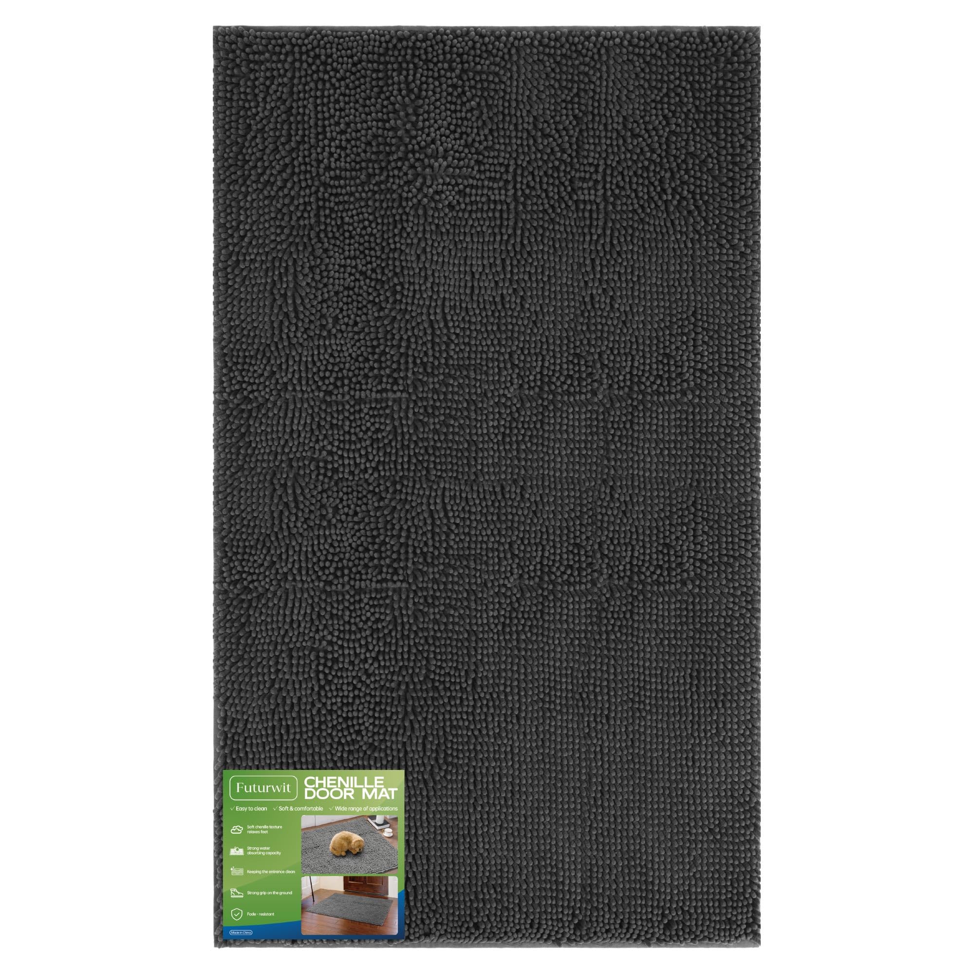 Futurwit dog door mat traps muddy paws moisture at the entry.