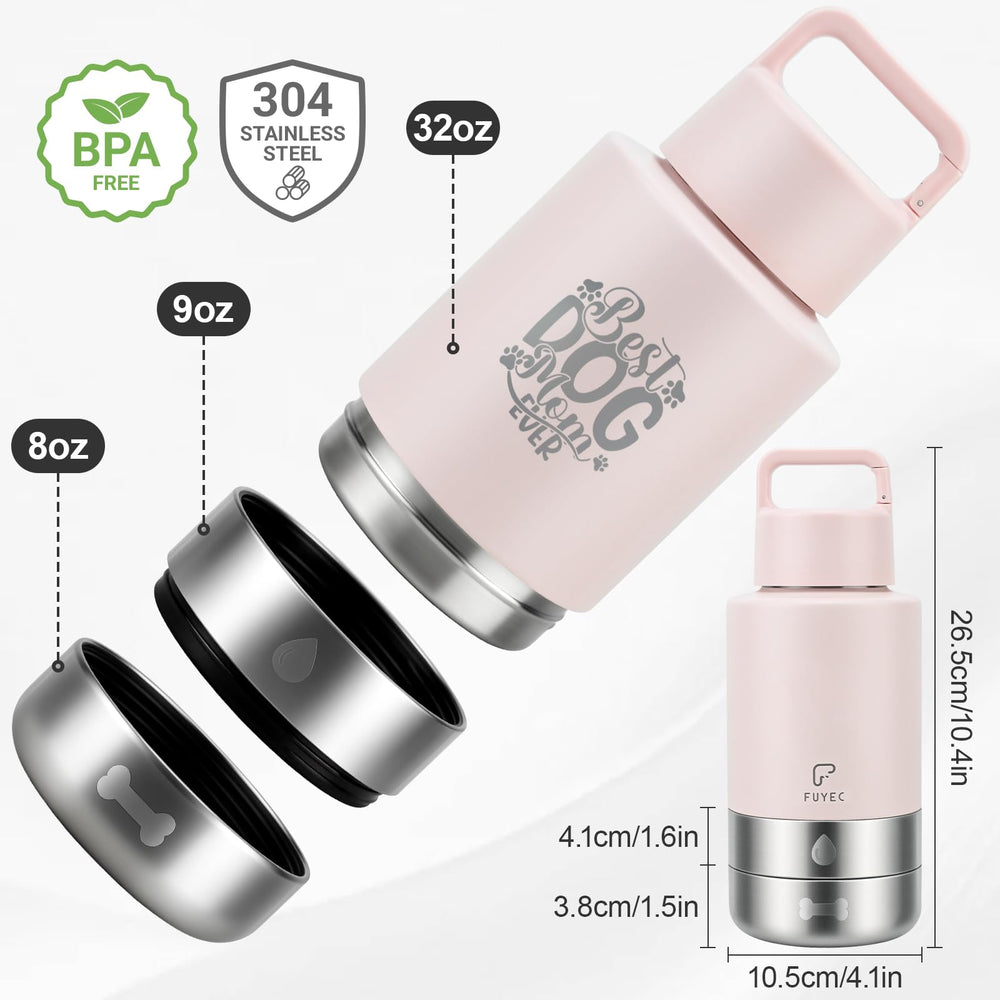 FUYEC dog mom print bottle ready for outdoor adventures