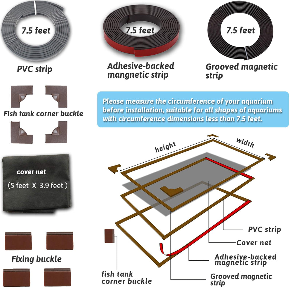 FUYITE PVC mesh lid provides durable, easy-to-install protection for fish and reptiles.