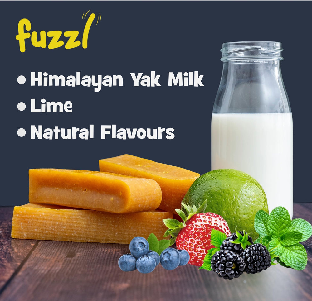 Fuzzl Yak Chews dental benefits, supports oral care during chewing