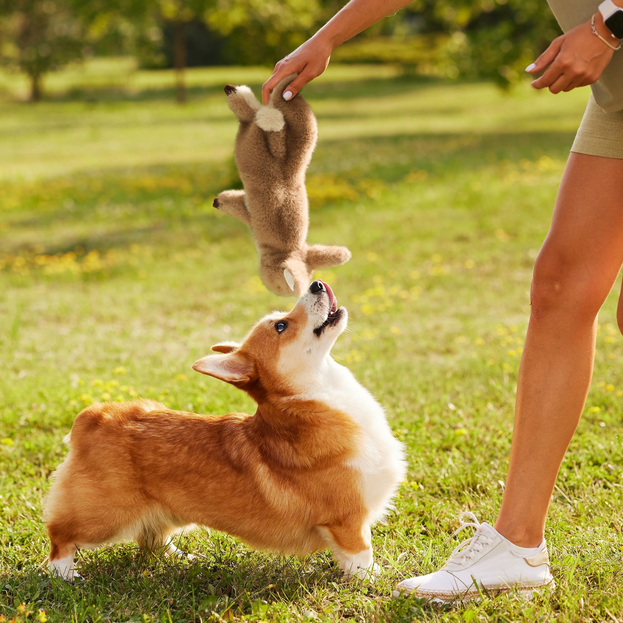 Fuzzwoof No-Stuffing Bunny Toy ideal for fetch and crate training