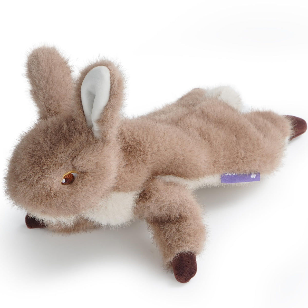 Fuzzwoof No-Stuffing Bunny Toy showing stuffing-free design for safer, mess-free play