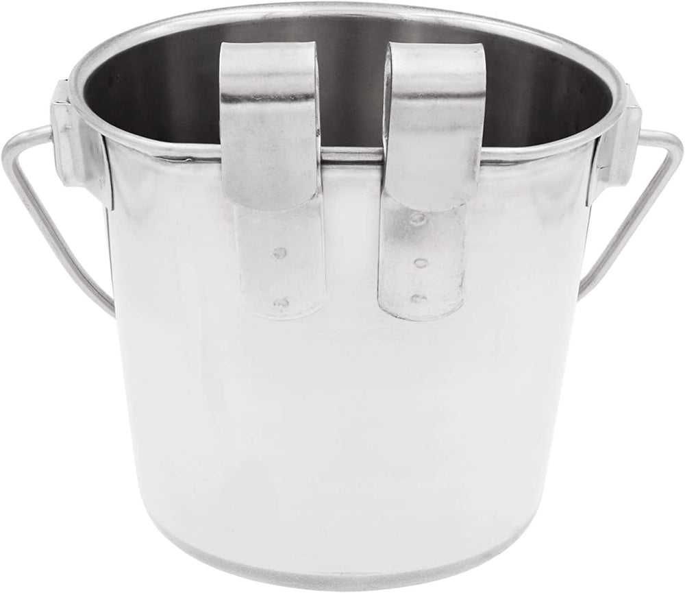Fuzzy Puppy heavy-duty pail with hanging hooks suited for large dog kennels.