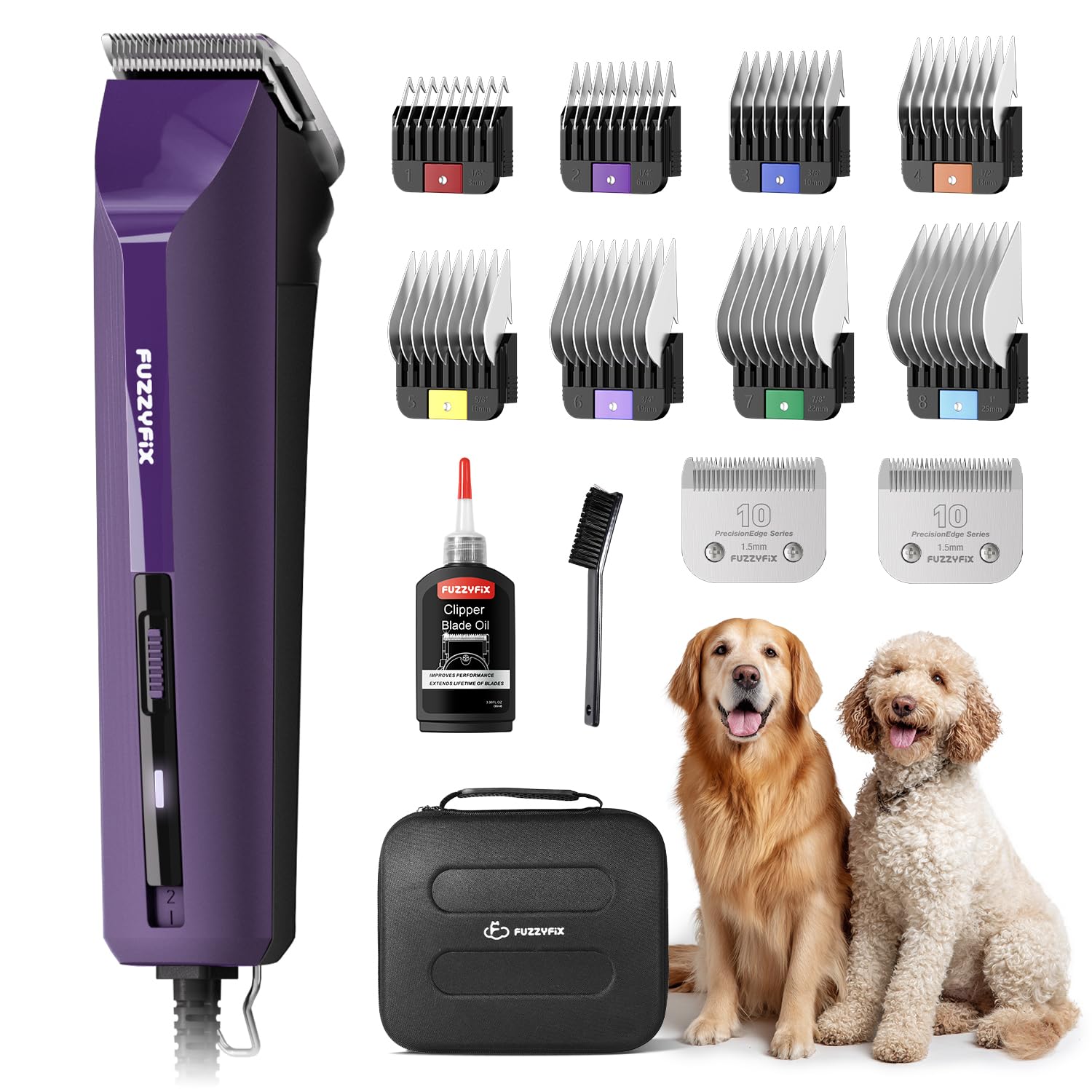 FuzzyFix AmpFix professional dog clipper for precise trimming across breeds