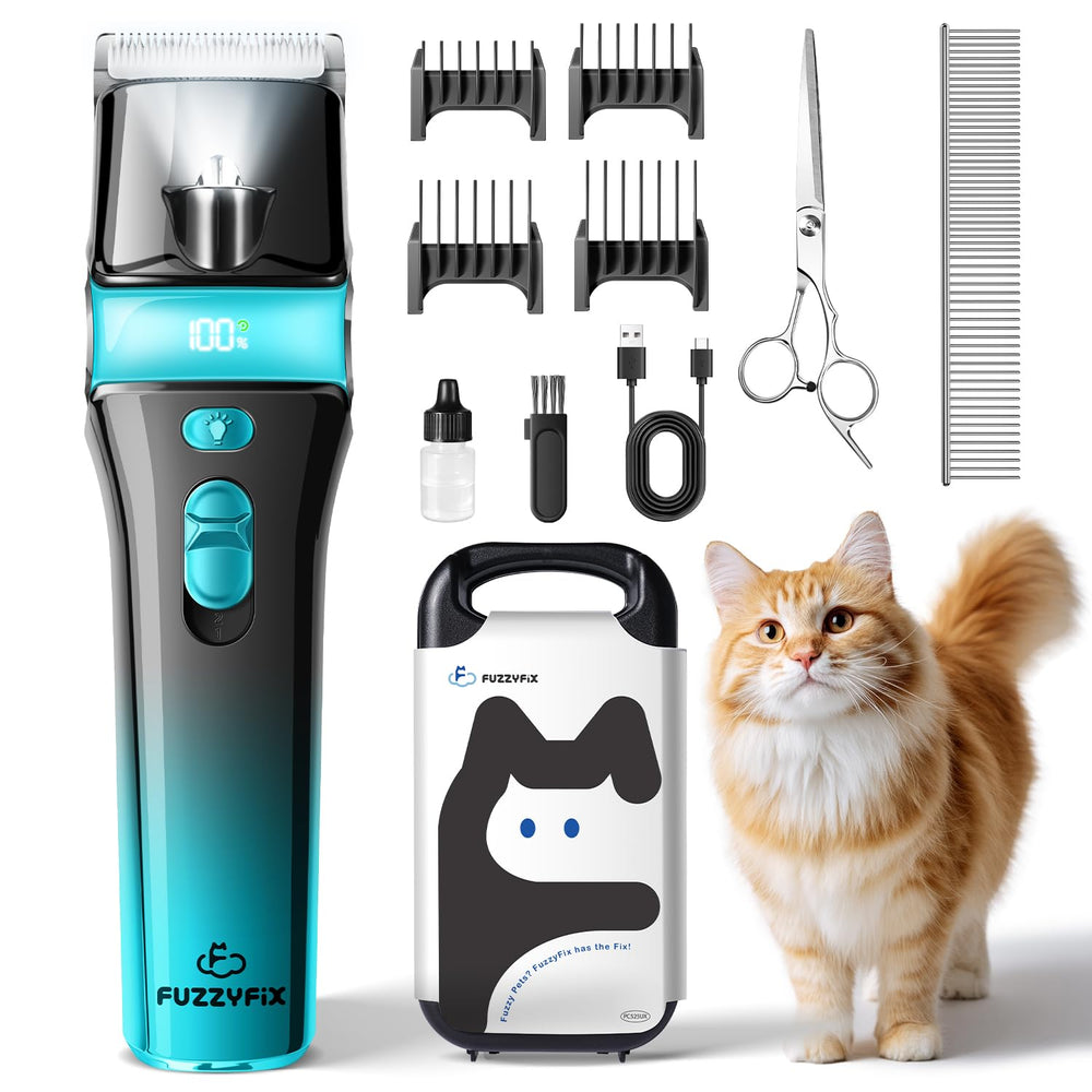 FuzzyFix battery status display to plan grooming sessions effectively.