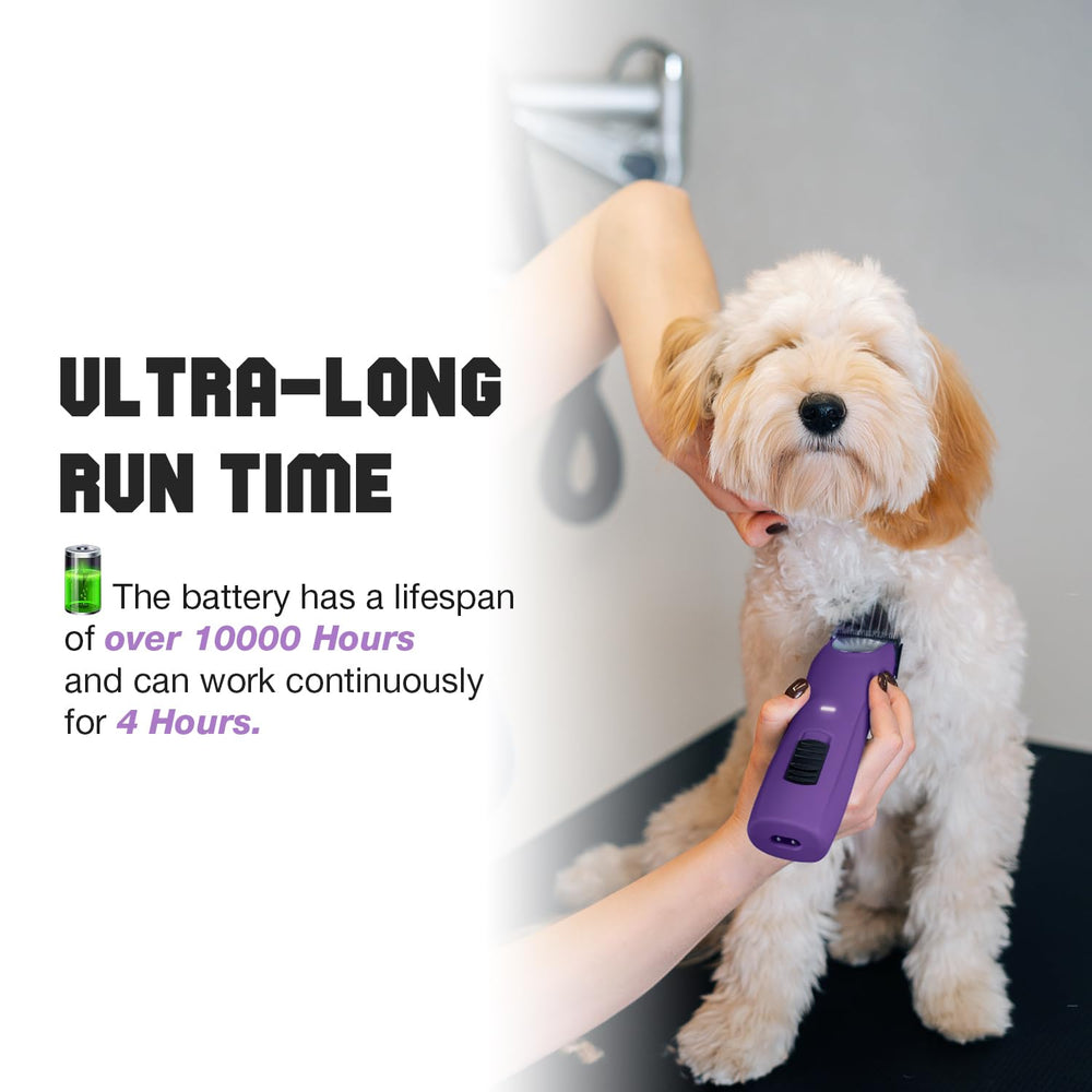 FuzzyFix brushless motor delivers quiet operation during grooming