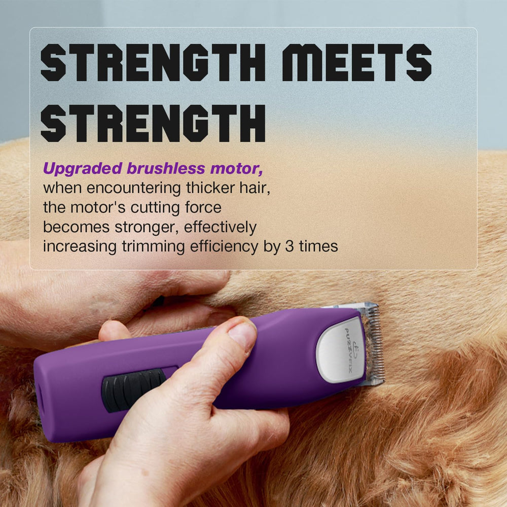 FuzzyFix clipper with two-speed control for timid pets and fast trims