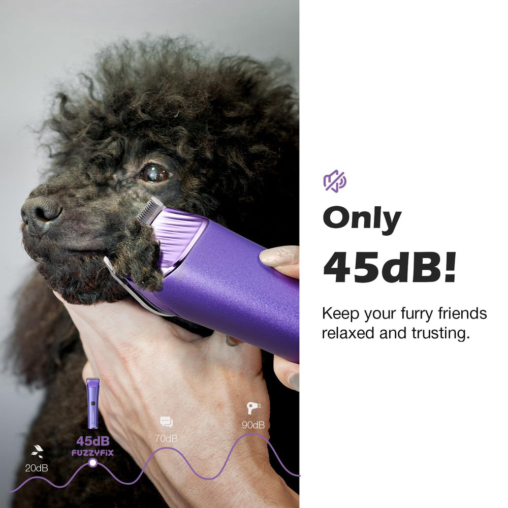 FuzzyFix cordless design allows uninterrupted grooming during long sessions.