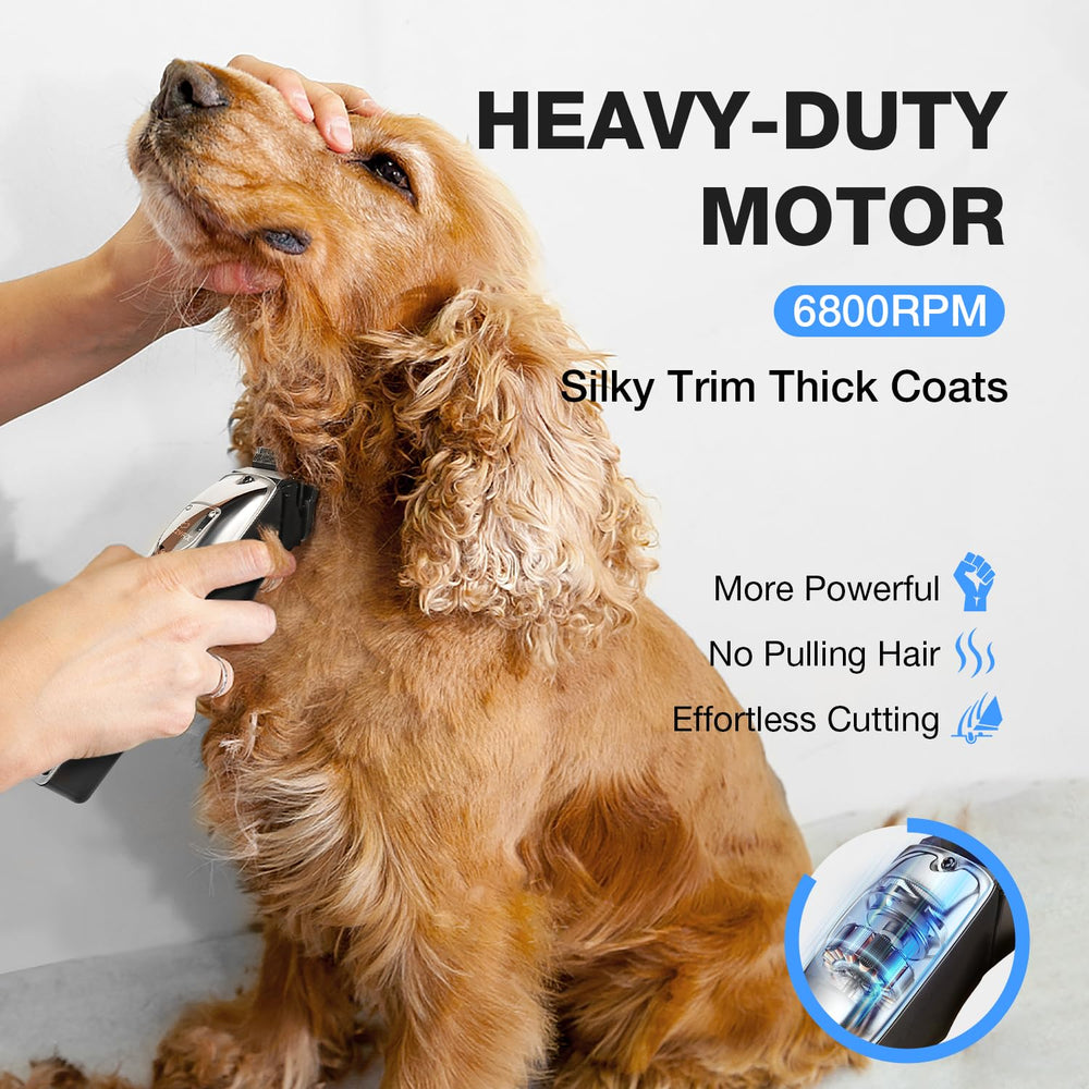 FuzzyFix complete grooming kit with eight guide combs and accessories.