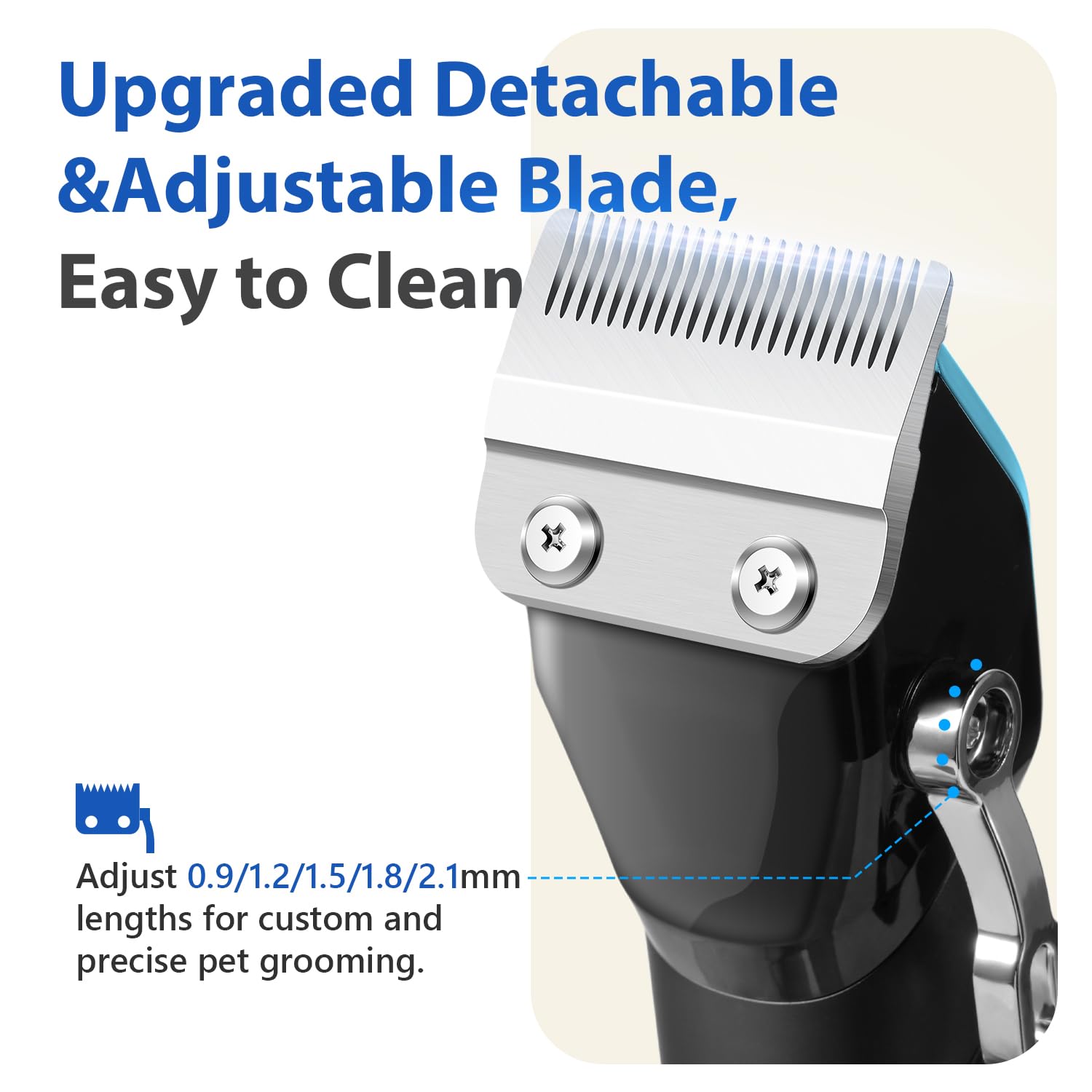 FuzzyFix 33-teeth blades deliver sharp, safe grooming