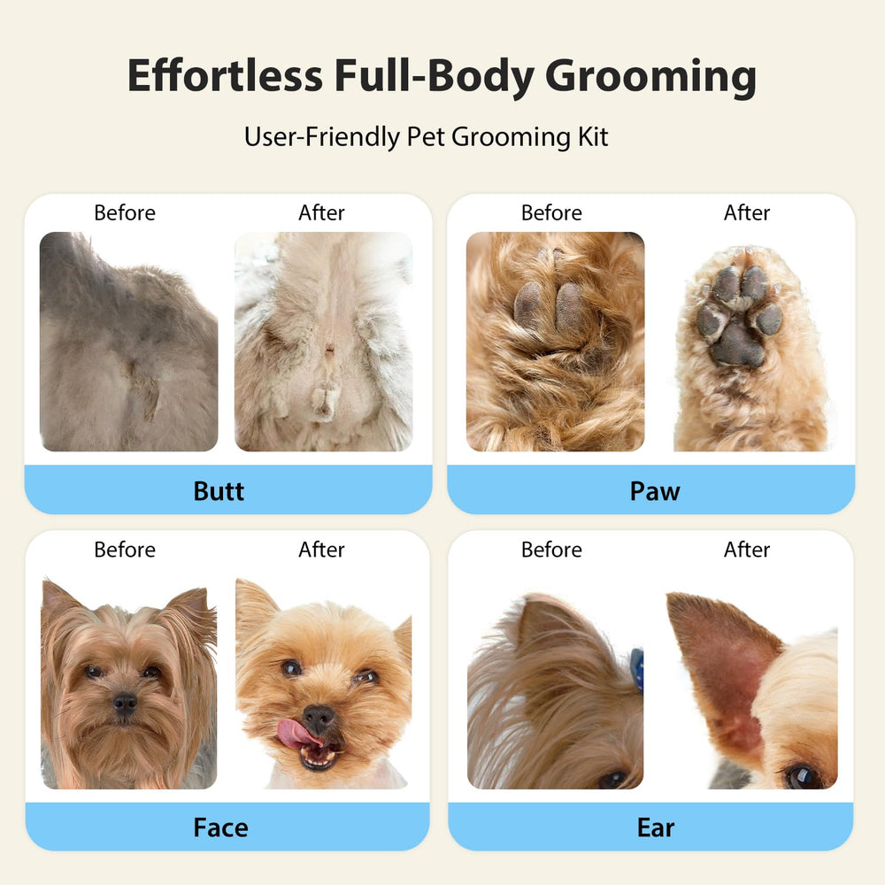 FuzzyFix low-noise motor keeps pets calm during grooming