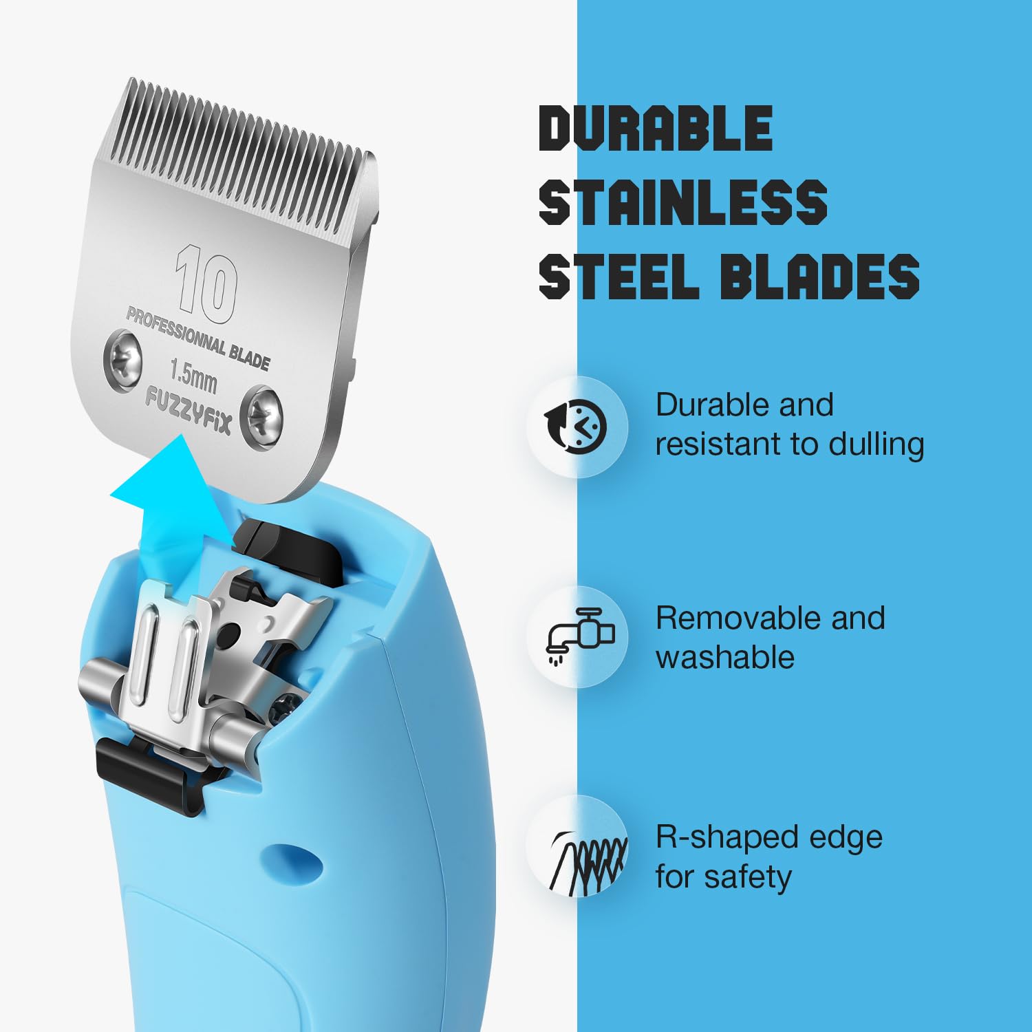 FuzzyFix ergonomic design reduces wrist fatigue during extended grooming sessions.