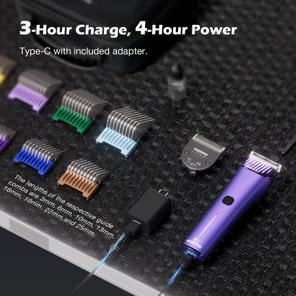 FuzzyFix metal ergonomic grip supports comfortable, fatigue-free grooming.