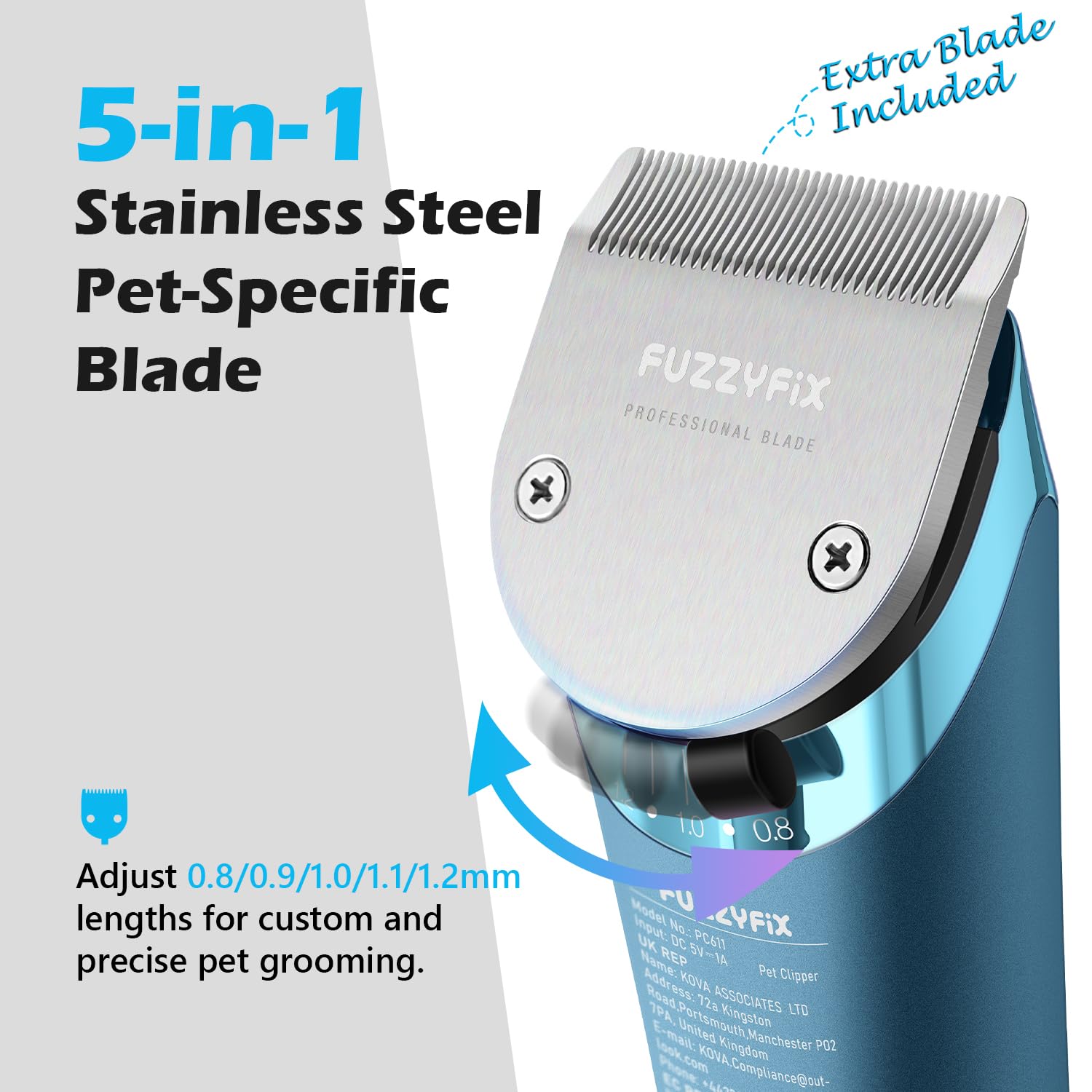 Cordless setup with storage case for on-the-go grooming with FuzzyFix.