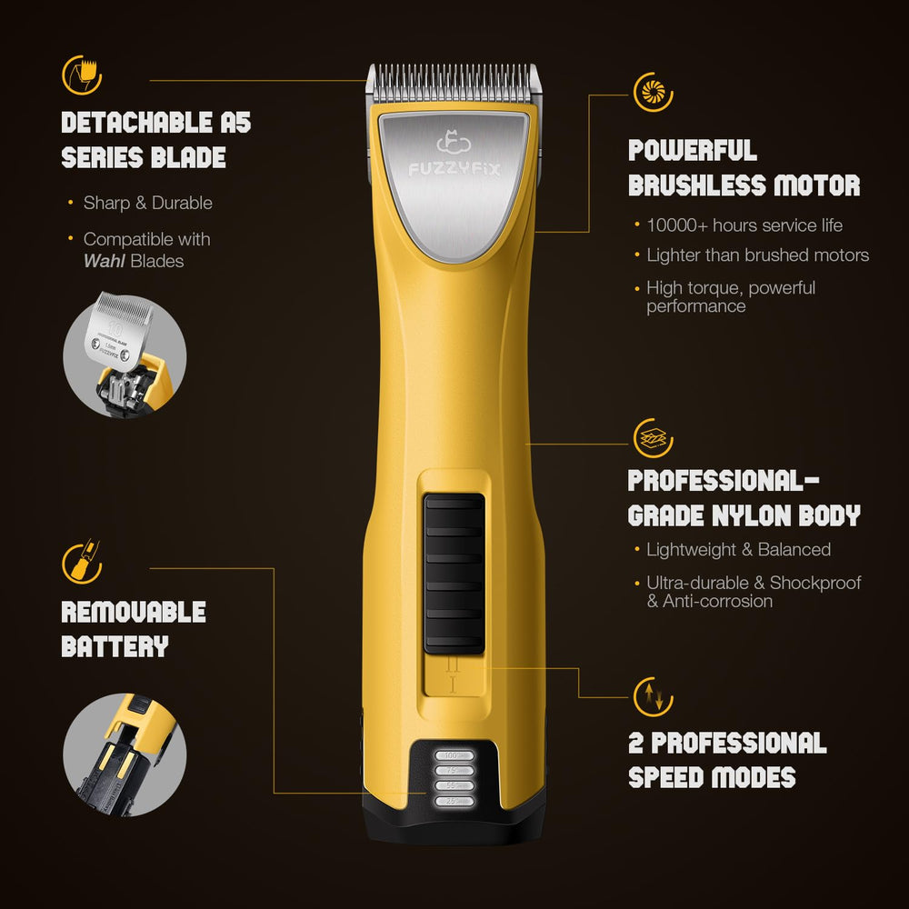 FuzzyFix dog clippers charging stand demonstrates convenient power management.