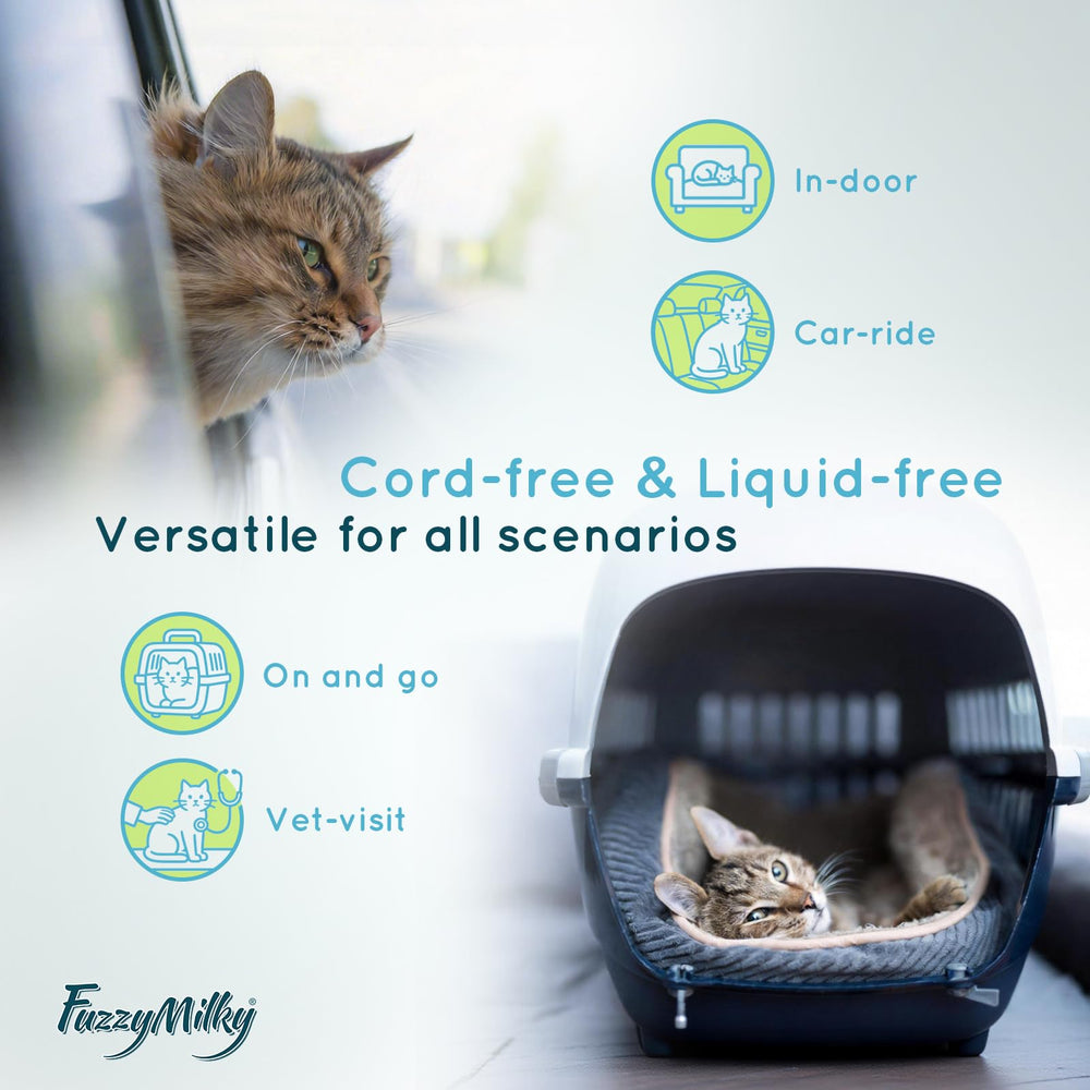FuzzyMilky Diffuser Gel creates a calm space during vet visits