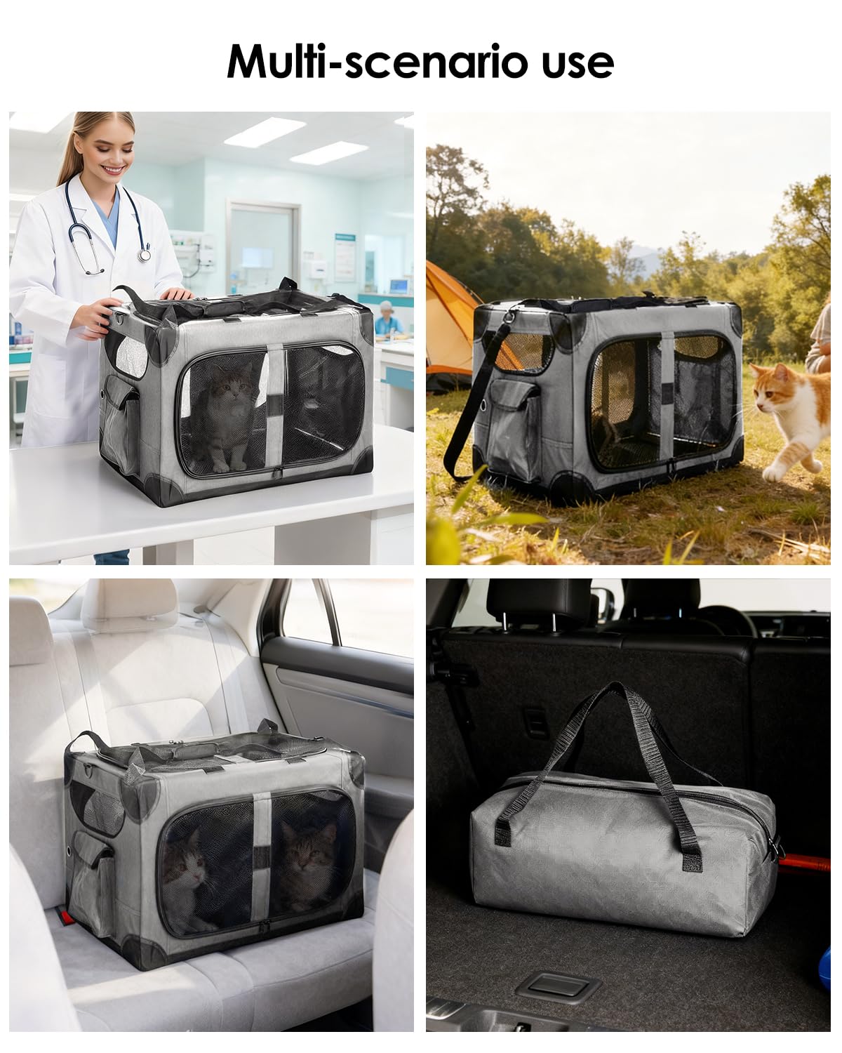 FuzzyNest breathable mesh sides provide air flow and clear view for calmer cats.