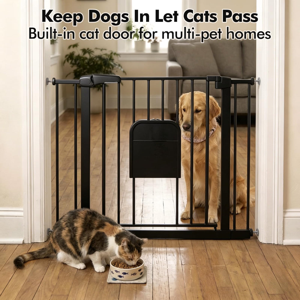 FuzzyNest cat door passage close-up showing small pet access
