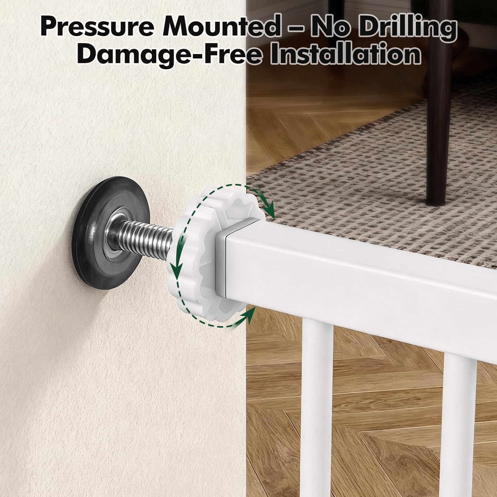 FuzzyNest durable gate for daily use on stairs and doors
