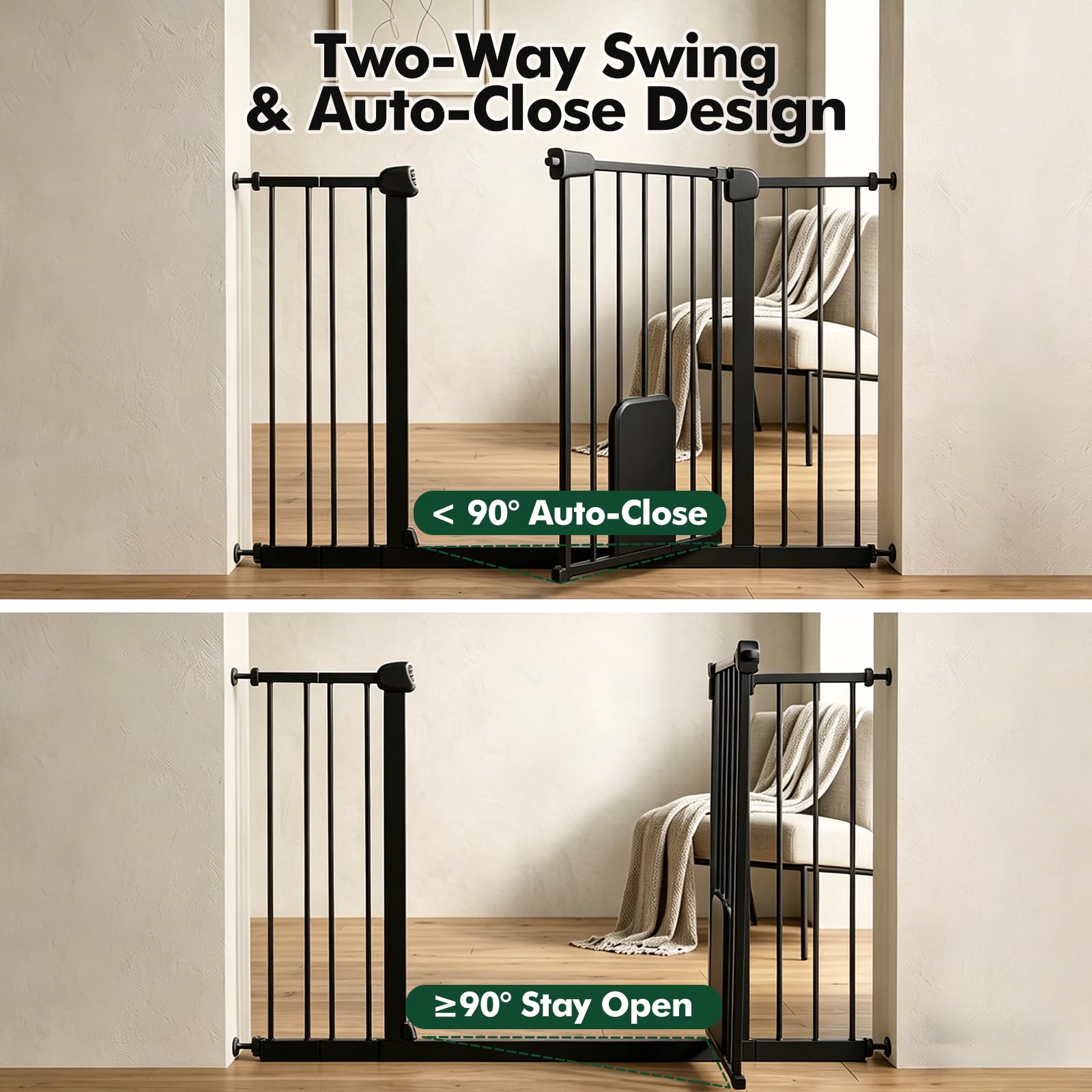 FuzzyNest metal frame with black finish complements modern decor