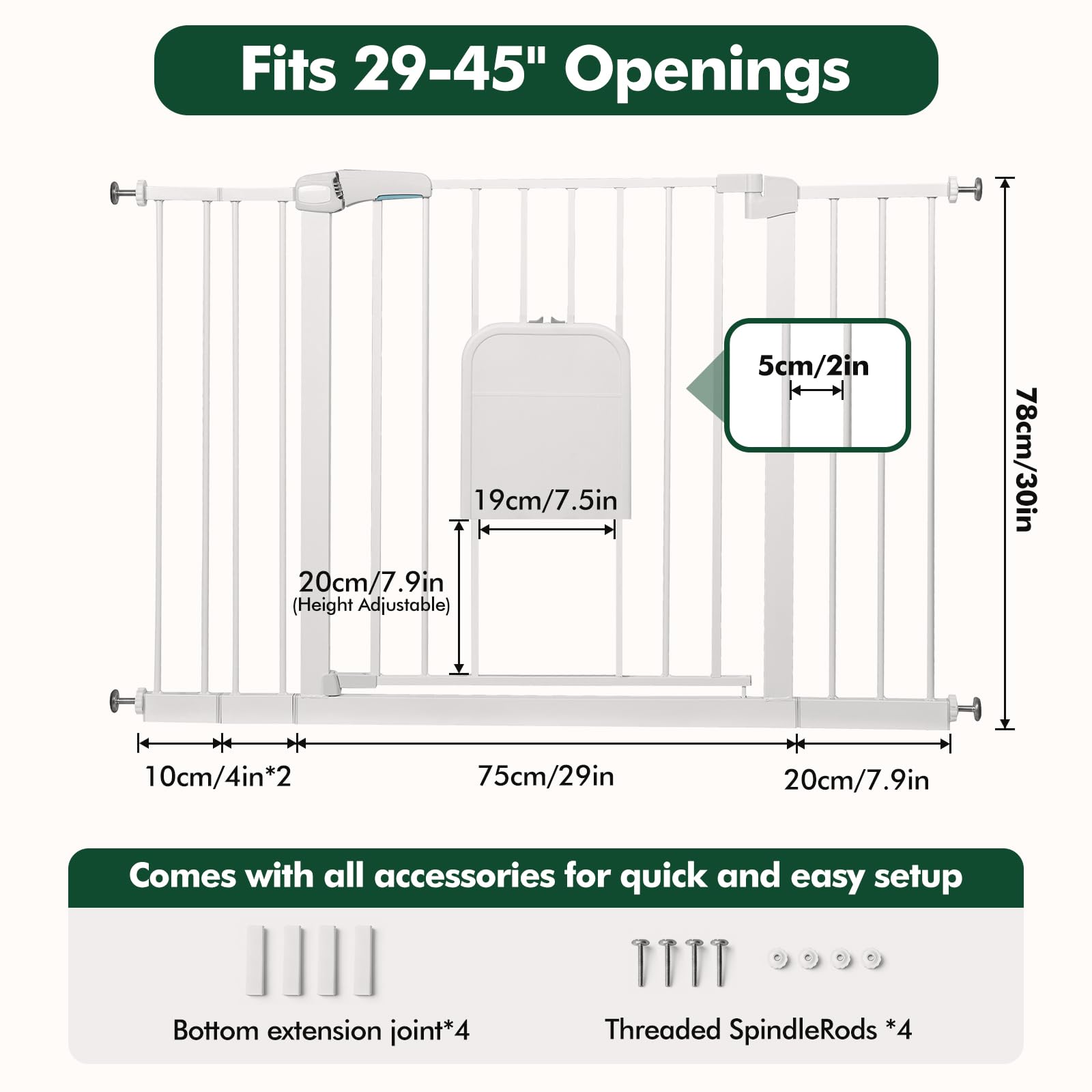 FuzzyNest auto close two way walk through supports busy homes