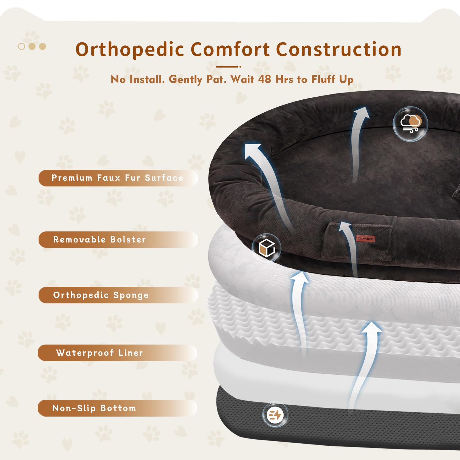 Side pockets provide convenient storage during rest