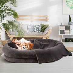 Fvkind giant human bed, 73x56x12 inches, with foam for full-body lounging