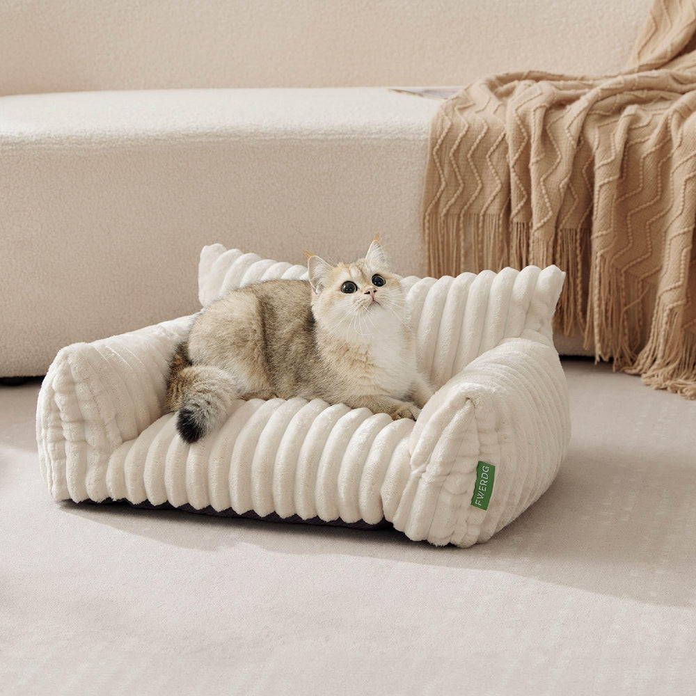 FWERDG three-sided support enhances neck comfort for indoor cats