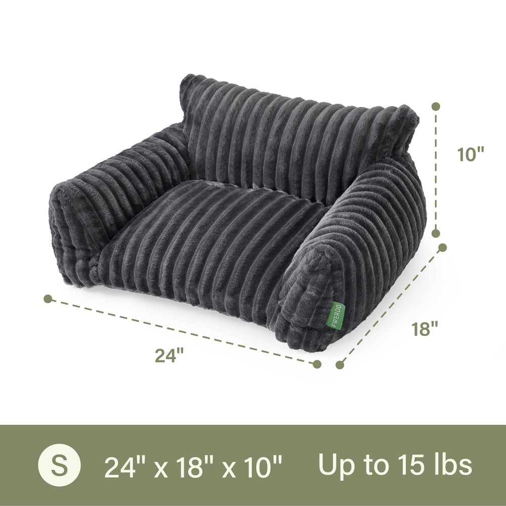 FWERDG Cute Couch Bed measures 24x18x10 inches for small pets