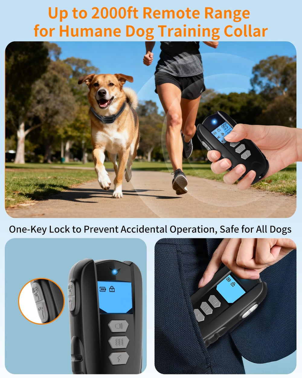 FWQEFVA remote supports up to 2000 ft for outdoor training sessions