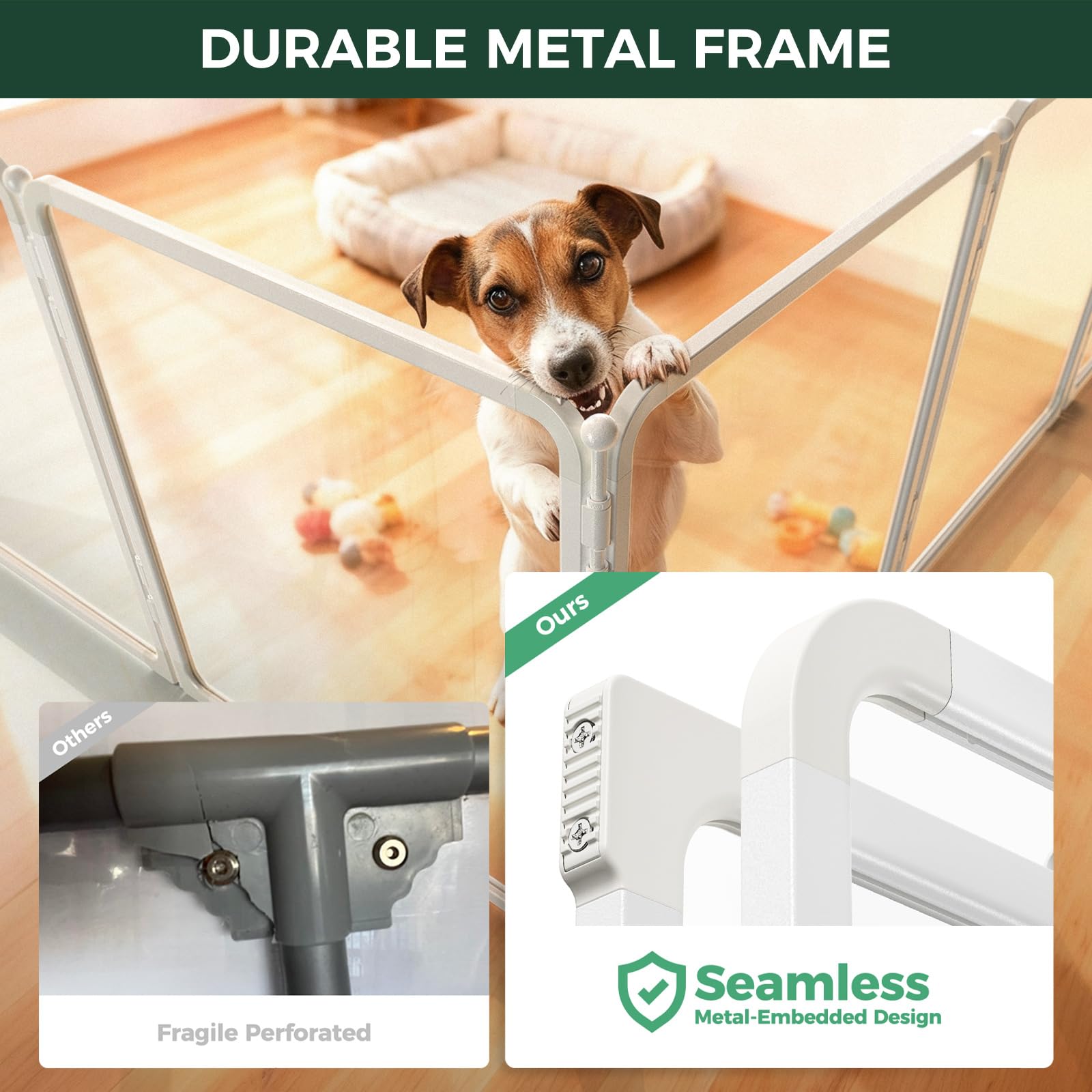 FXW AuraSpace Pro 24-inch height keeps small dogs safely contained