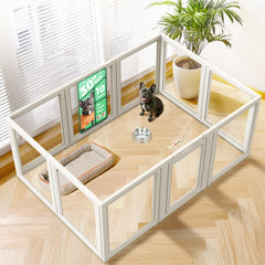 FXW AuraSpace 30-inch side view shows a spacious indoor play area for small to medium dogs.