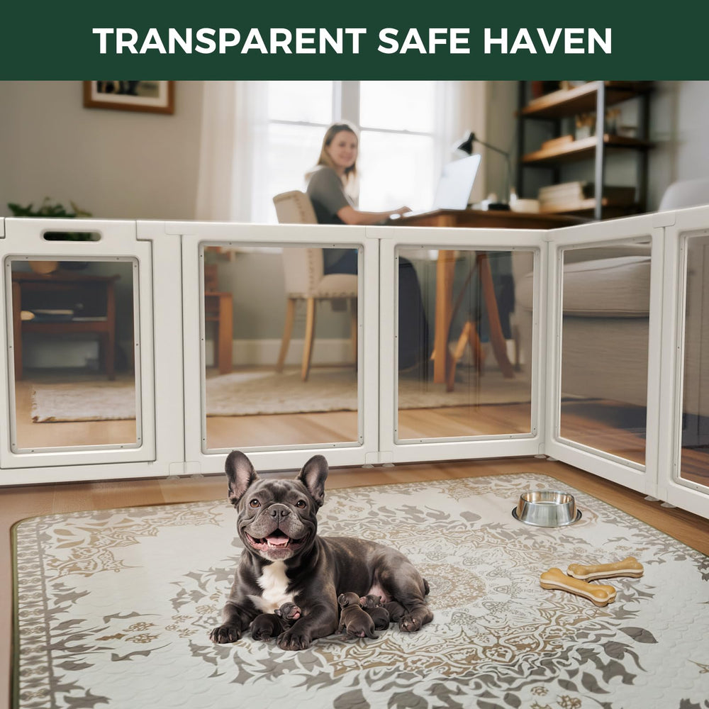 FXW AuraSpace removable divider in use for flexible dog separation.