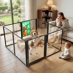 FXW AuraSpace Pro with clear acrylic panels promotes calm visibility for dogs
