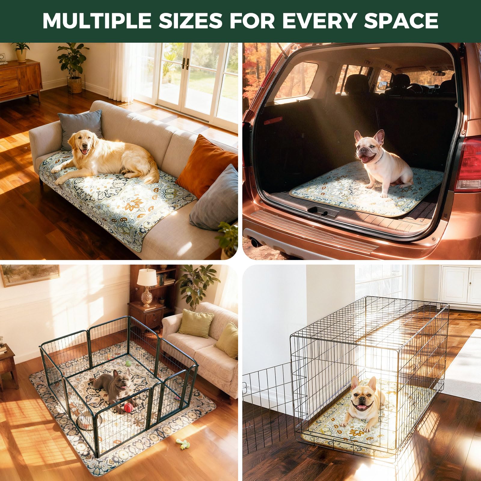FXW crate pad doubles as training surface for puppies.