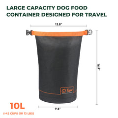 FXW dog food travel bag interior pocket keeps treats and small items organized.